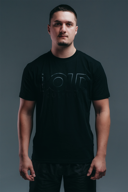 BLACK ON BLACK - CORE LOGO TEE