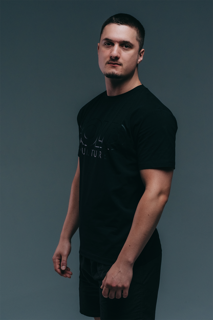 BLACK ON BLACK - CORE LOGO TEE